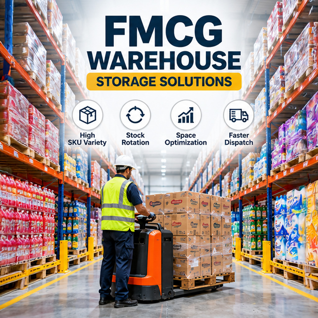 FMCG Warehouse Storage Solutions: Managing Inventory, Space and Efficiency