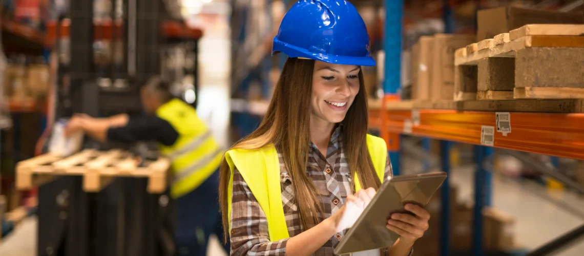 female-warehouse-worker-holding-tablet-checking-inventory-distribution-warehouse
